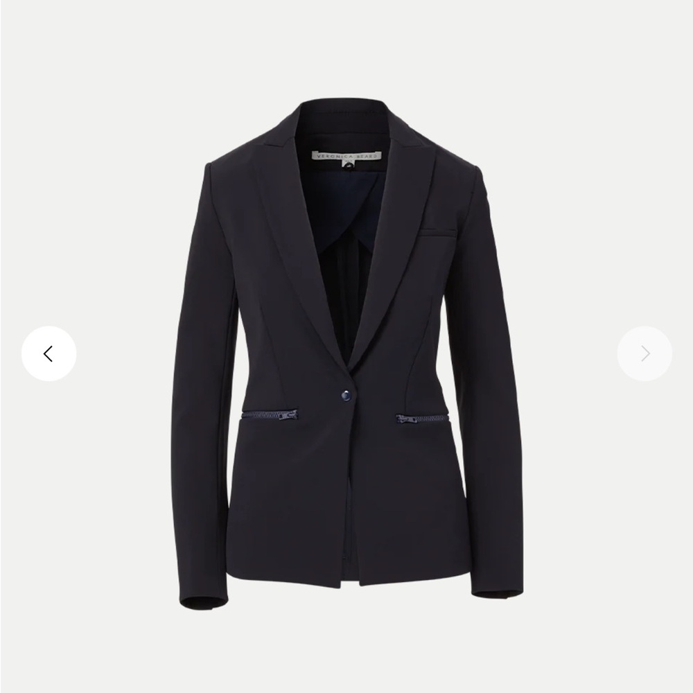 Veronica Beard Iconic Dickey Scuba Jacket in Navy, Size 0